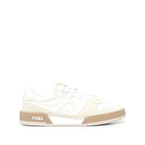 Fendi Vita Match Sneakers i Mocka White, Herr