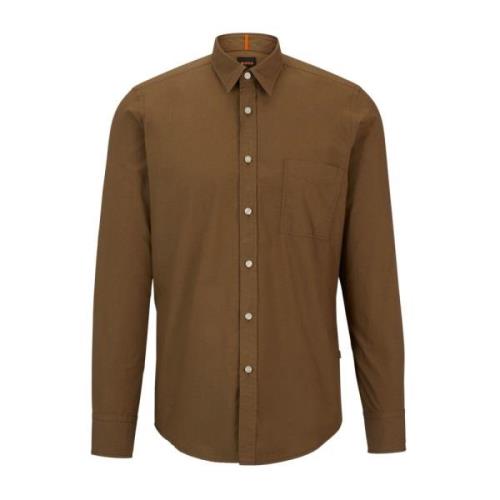 Hugo Boss Herrskjorta i Relegant-stil i brun Brown, Herr