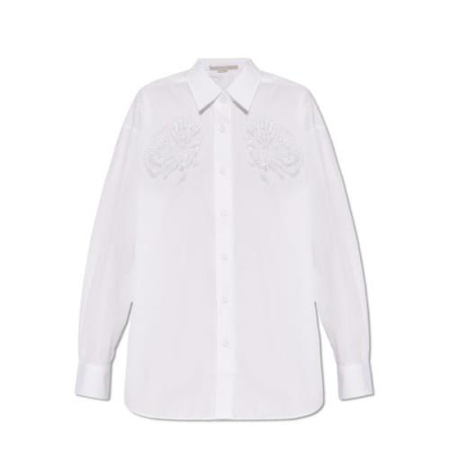 Stella McCartney Bomullsskjorta med blommotiv White, Dam