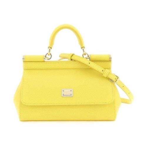 Dolce & Gabbana Sicily Mini Handväska Yellow, Dam