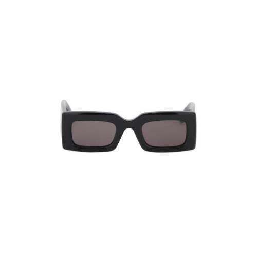 Alexander McQueen Tuffa solglasögon med rektangulärt acetatbåge och gu...