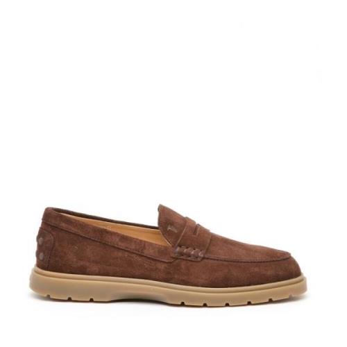 Tod's Brun Mockasin i mocka Brown, Herr