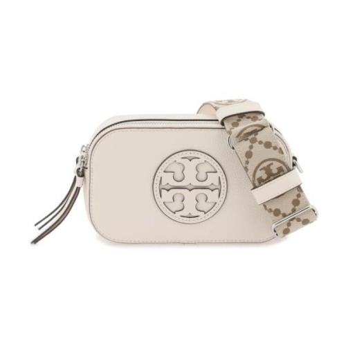 Tory Burch Miller Crossbodyväska i Grained Läder White, Dam