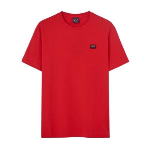 Paul & Shark Röd Skjorta med Broderad Logotyp Red, Herr