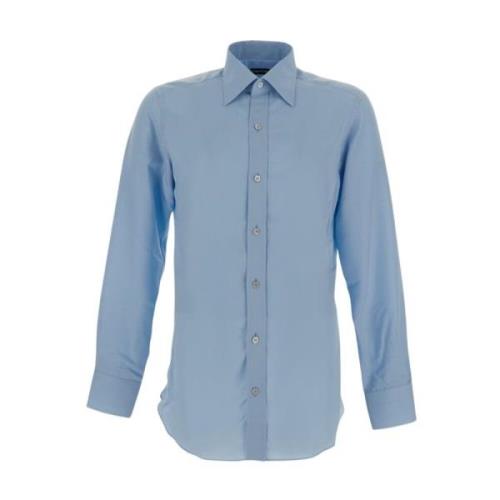 Tom Ford Klassisk Skjorta i Bomull Blue, Herr