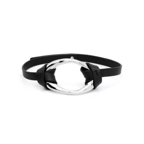 Jil Sander Svart/Silver Halsband Black, Dam