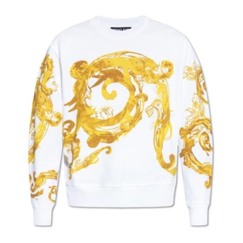 Versace Jeans Couture Tryckt sweatshirt White, Herr