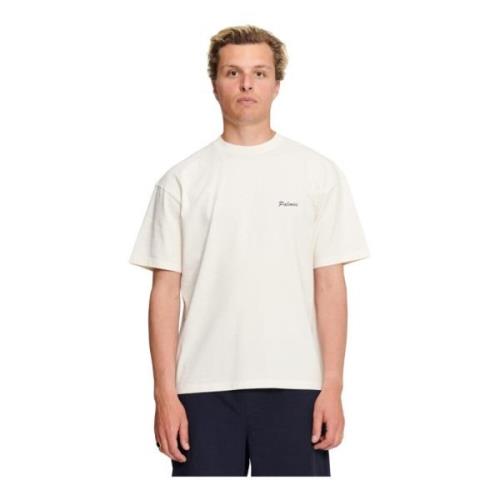 Palmes Svart Logga T-Shirt White, Herr