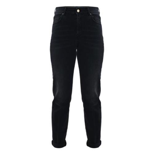 Kocca Raka jeans med uppvik för kvinnor Black, Dam