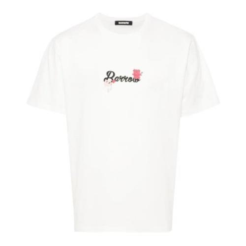 Barrow Vit Bomull T-shirt med Logotryck White, Herr