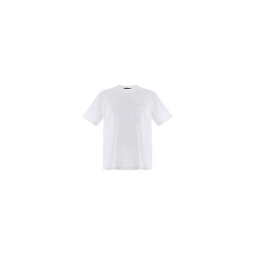 Herno Bomull T-Shirt med Ficka White, Herr