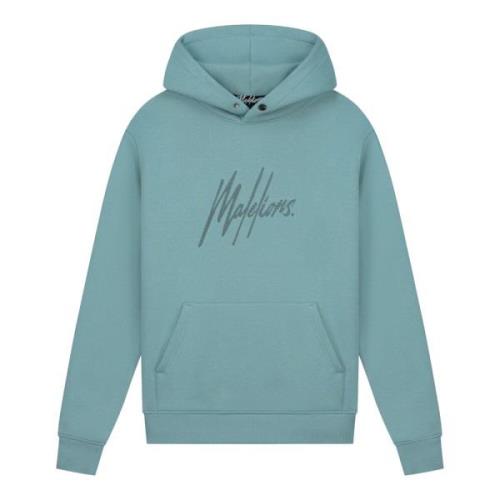 Malelions Randiga Signature Hoodies Blue, Herr