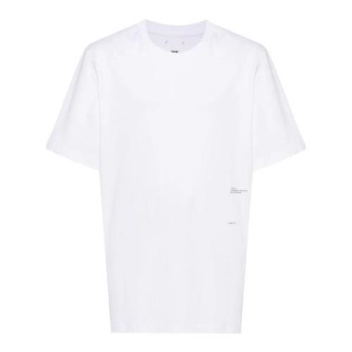 Oamc Ekologisk Bomull Vit T-shirt med Grafiskt Tryck White, Herr