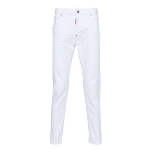 Dsquared2 Slimmade Vita Denim Jeans White, Herr