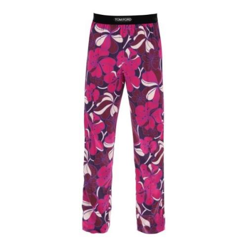 Tom Ford Pyjamasbyxor i blommig silke Purple, Herr