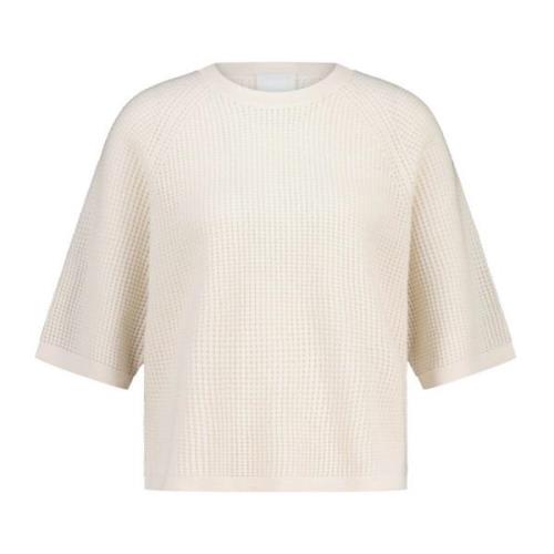 Allude Oversize Stickad Tröja i Ull-Kashmirblandning Beige, Dam