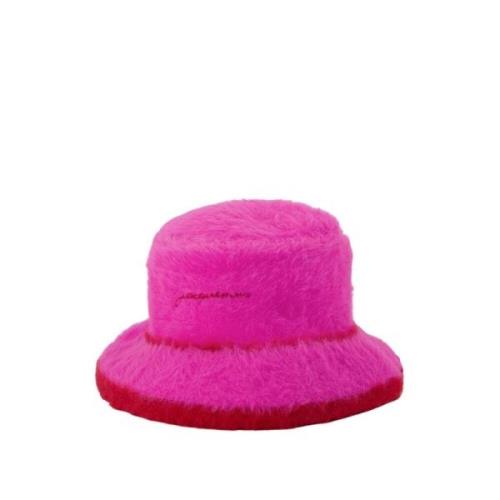 Jacquemus Rosa Neve Bucket Hat med Bucolic Feel Pink, Unisex