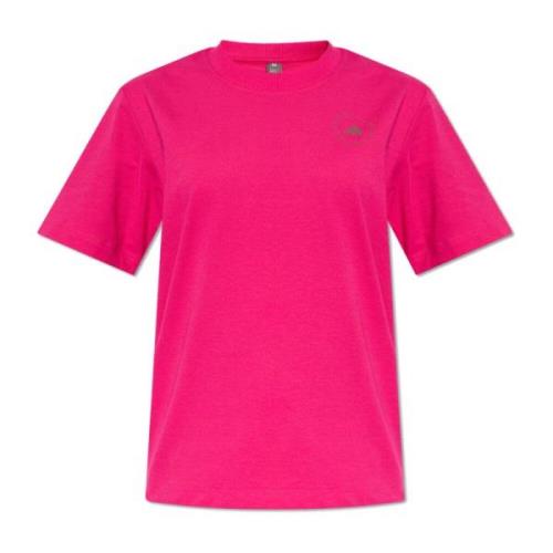 Adidas by Stella McCartney T-shirt med logotyp Pink, Dam