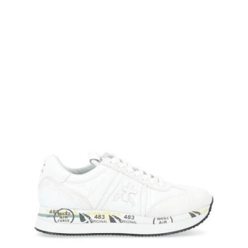 Premiata Vit läder Conny Sneaker White, Dam