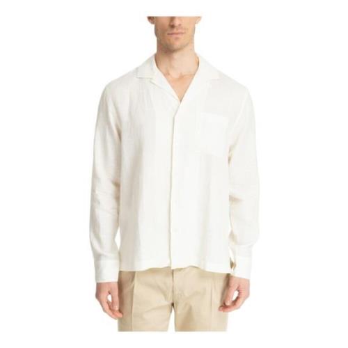 Lardini Enfärgad kortärmad skjorta med knappstängning och ficka White,...