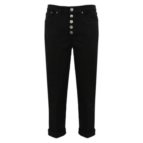 Dondup Svarta denim jeans för kvinnor Black, Dam