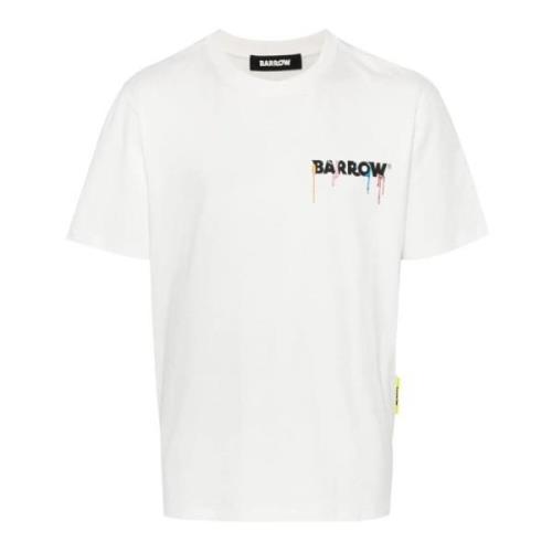 Barrow Vit Bomull T-shirt med Logotryck White, Herr