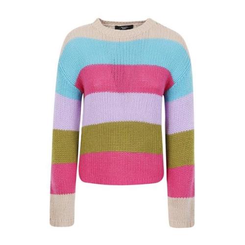 Max Mara Weekend Multifärgad Cashmere Crewneck Sweater Multicolor, Dam