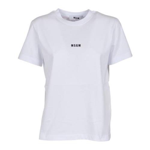 Msgm Logo T-shirts och Polos White, Dam