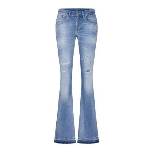 Dondup Flared Jeans med 5-ficksstil Blue, Dam