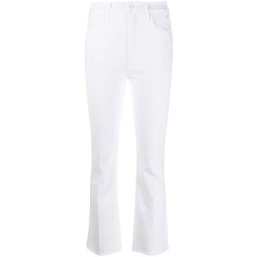Mother Ankel Fray Bootcut Jeans White, Dam