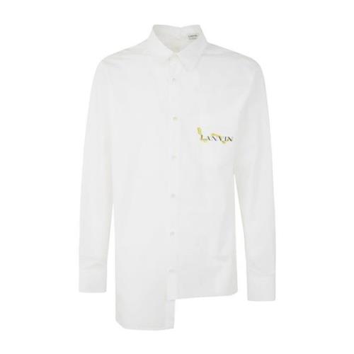 Lanvin Asymmetrisk Skjorta - Optisk Vit White, Herr
