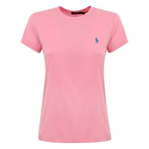Ralph Lauren Rosa Logotyp Broderad Dam T-shirt Pink, Dam