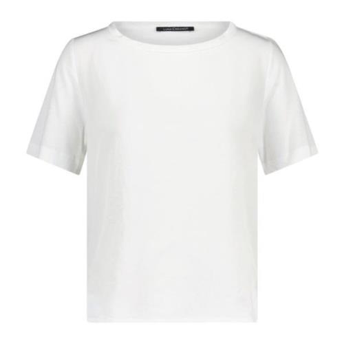 Luisa Cerano T-shirt i blandat material White, Dam