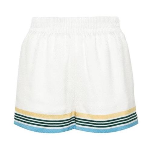 Casablanca Stiliga tryckta silkes shorts White, Dam