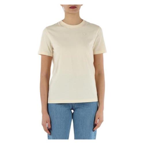 Calvin Klein Jeans Bomull T-shirt med Front Logo Patch Yellow, Dam