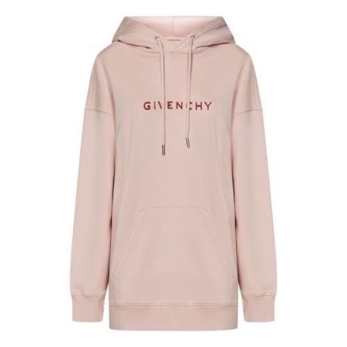 Givenchy Oversized Rosa Sweatshirt med Flocked 4G Signature Pink, Dam