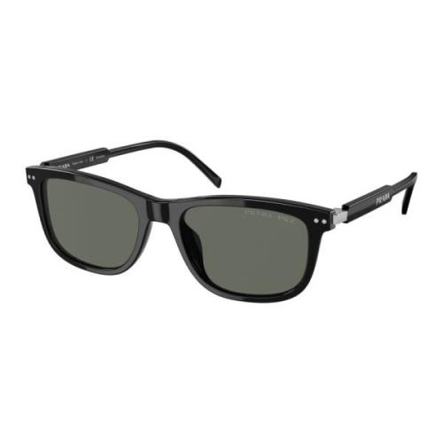 Prada Black/Green Sunglasses Black, Herr