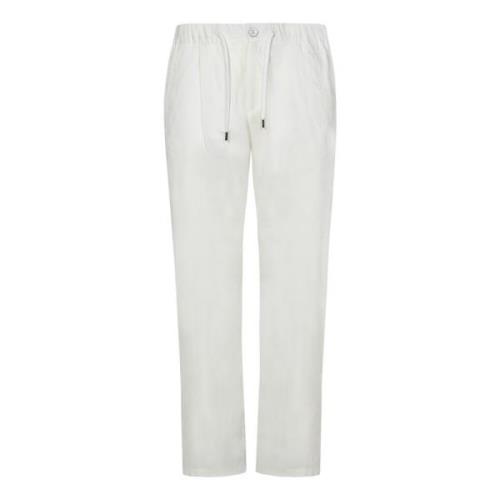 Herno Vita Vattentäta Stretch Bomullsbyxor White, Herr