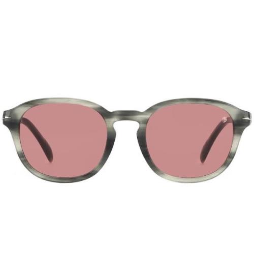 Eyewear by David Beckham Grey Horn/Pink Sunglasses Gray, Herr