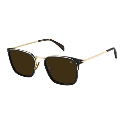 Eyewear by David Beckham Gold Black/Dark Brown Sunglasses Multicolor, ...
