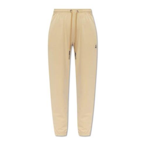 Moncler Sweatpants med logotyp Beige, Dam