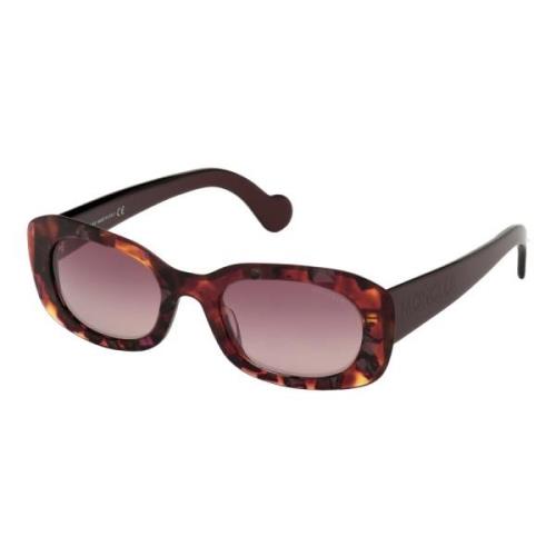 Moncler Red Havana Sunglasses with Red Shaded Lenses Multicolor, Dam