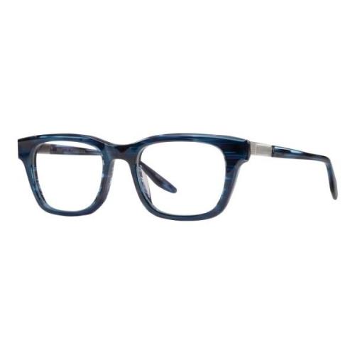 Barton Perreira Striped Blue Eyewear Frames Blue, Unisex