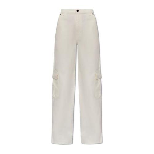 The Mannei Jeans med logotyp White, Dam