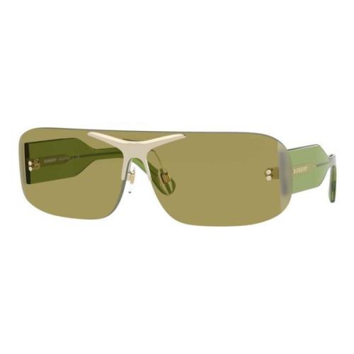 Burberry BE 3123 Sunglasses in Pale Gold/Green Green, Dam