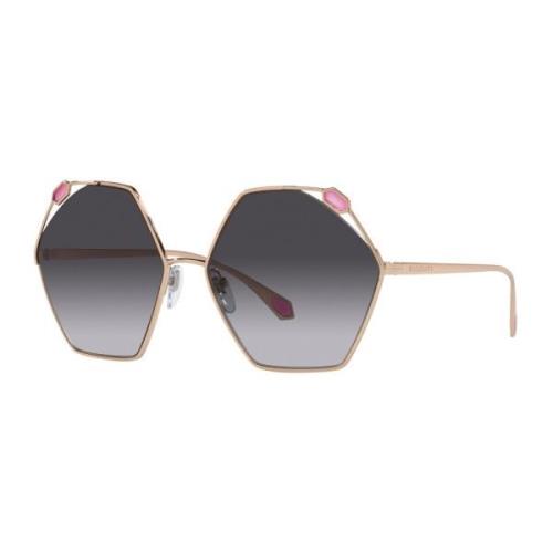Bvlgari Serpenti Sunglasses Black Rose Gold/Grey Shaded Pink, Dam