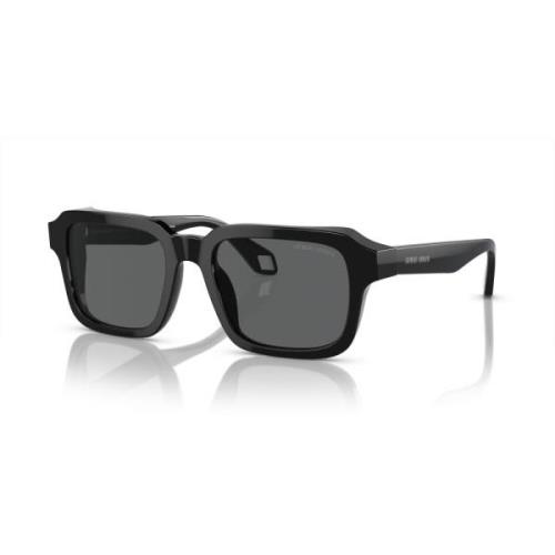 Giorgio Armani Black/Dark Grey Sunglasses Black, Herr