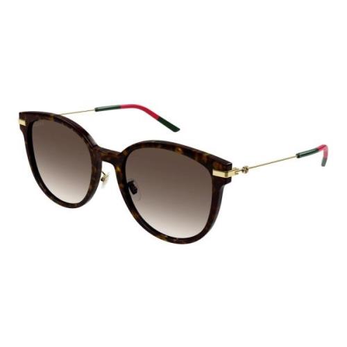 Gucci Havana/Brun Skuggade Solglasögon Brown, Dam