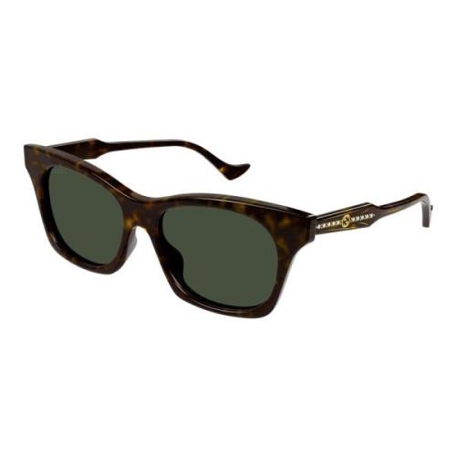 Gucci Havana/Green Sunglasses Brown, Dam