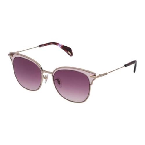 Police Shine 1 Spl622 Solglasögon Roséguld/Violett Pink, Unisex